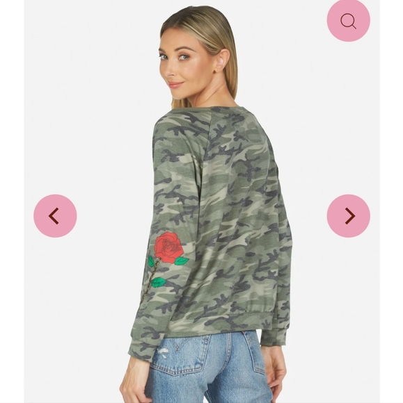 NWT Lauren Moshi Zahara Rose Camo sweatshirt - Picture 3 of 10